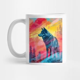 Wild Aura: Majestic Grey Wolf Mug